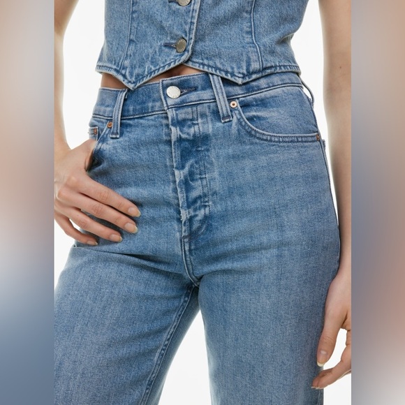 Denim Forum women’s jeans The Yoko High Rise Slim 28L size 27 - Picture 15 of 16